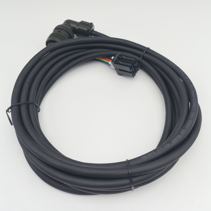 Servo Motor Power Cable Custom Length MR-PWCNS 18-10S For Mitsubishi