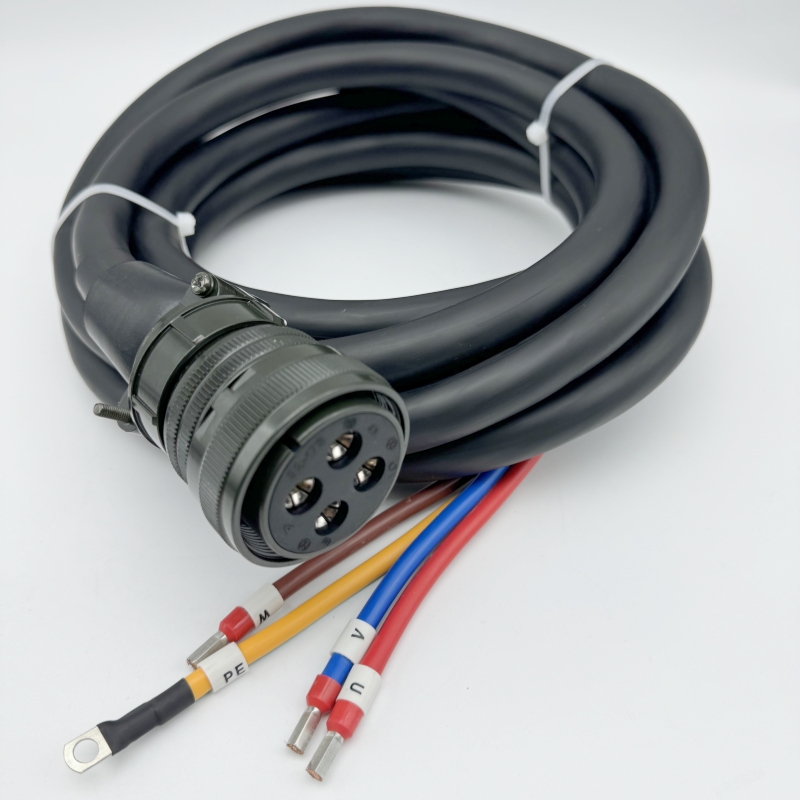 For Mitsubishi 7AWG MR-J3P12-5M-H Servo Motor Power Cable